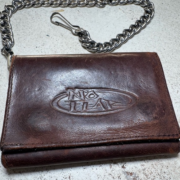 Vintage No Fear Leather Chain Wallet - Picture 2 of 6